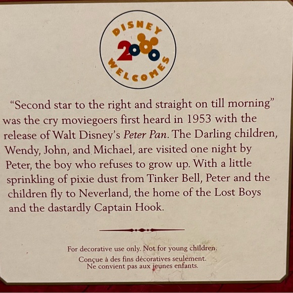 Disney Vintage Peter Pan Hallmark Keepsake Ornament - Picture 3 of 8